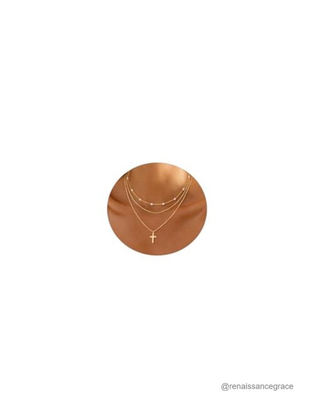Layered Necklaces for Women Dainty Gold 14K Gold Plated Pearl Choker Set